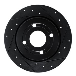 Ford Ecosport Brake Rotor (1) - Rear Right - R1 Concepts - Drilled & Slotted - Black - `18-`22